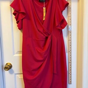 Women's bright Pink Wrap Dress